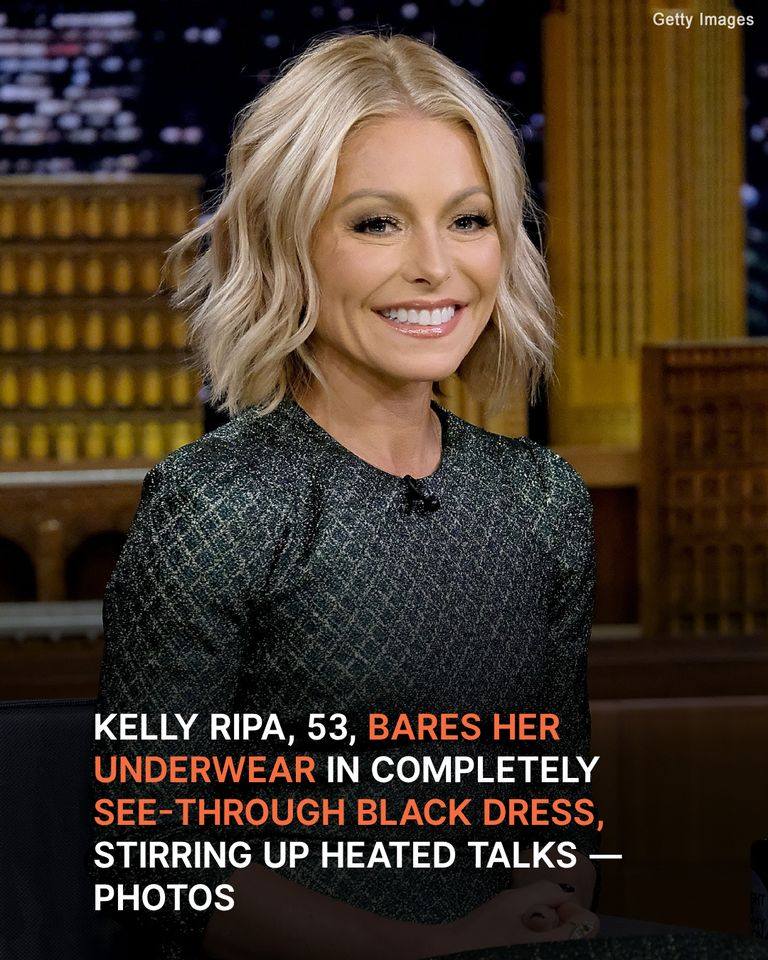 Kelly Ripa, 53, Displays Her Figure as She Rocks Sheer Black Gown, Igniting Reactions from Fans