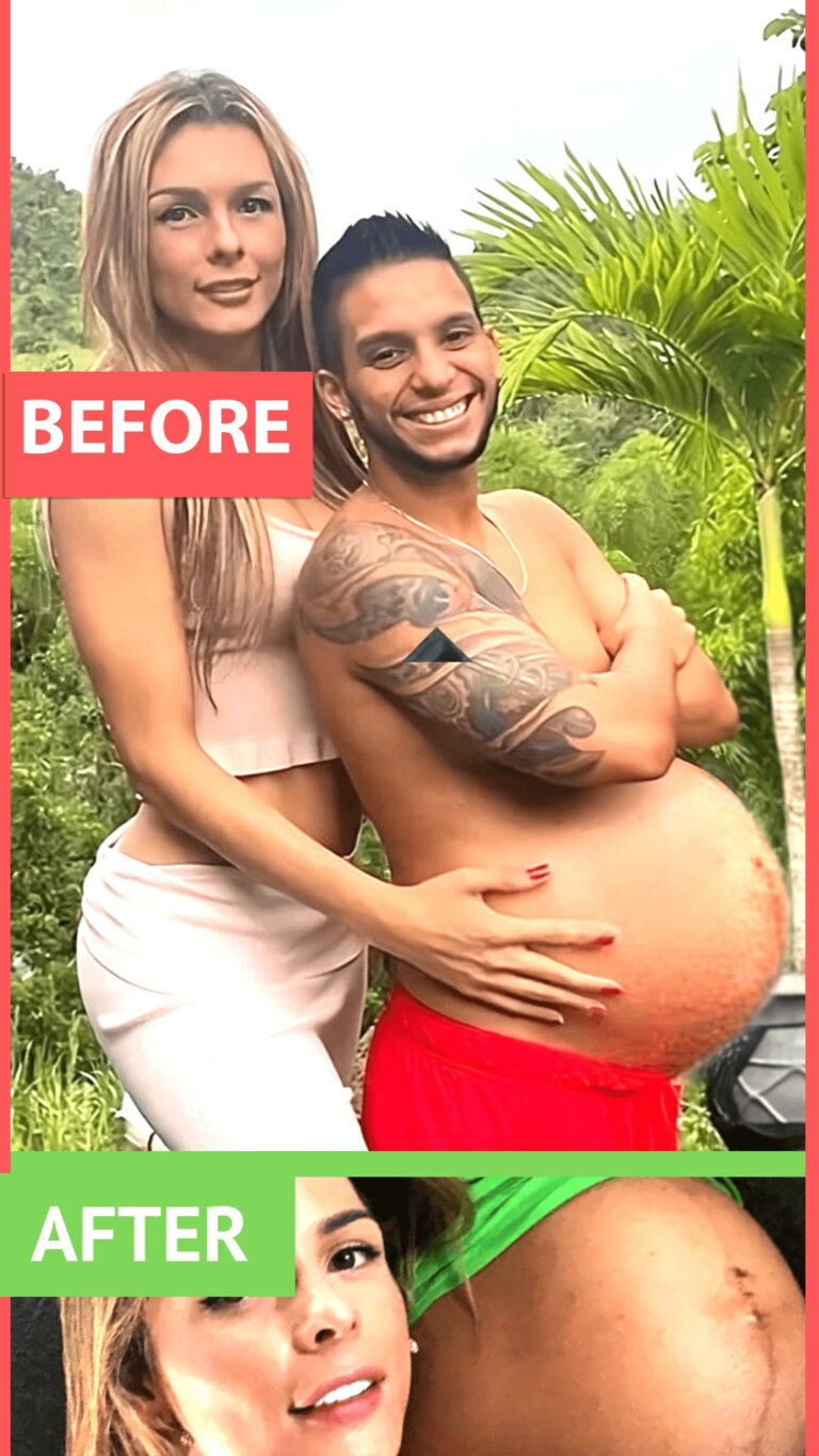 Colombian Model Shares pictures of her Eight months Pregnant Husband…
