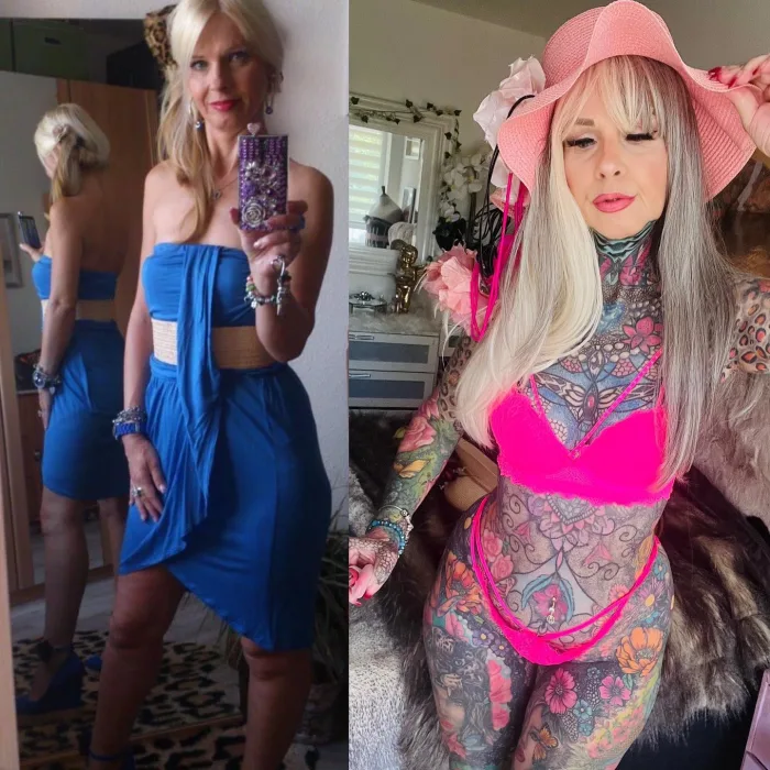 Grandma With Body Fully Covered In Tattoos Reveals What She Looked Like