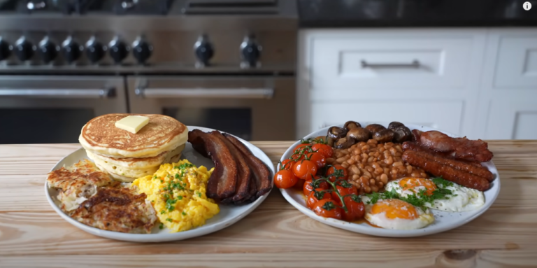 The Great Breakfast Showdown: American vs. English