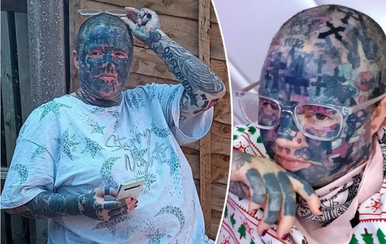 Mom with over 800 tattoos reportedly ‘banned’ from tattoo parlors & her kids’ school