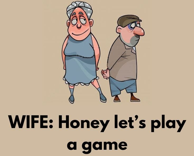 A husband and wife playing a game