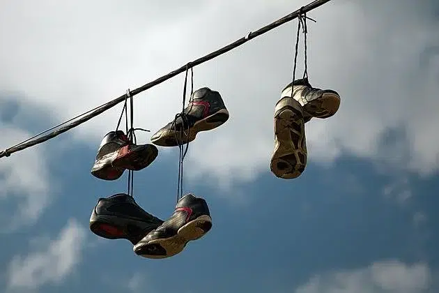 The Meaning Behind Shoes Strung Up On A Power Line
