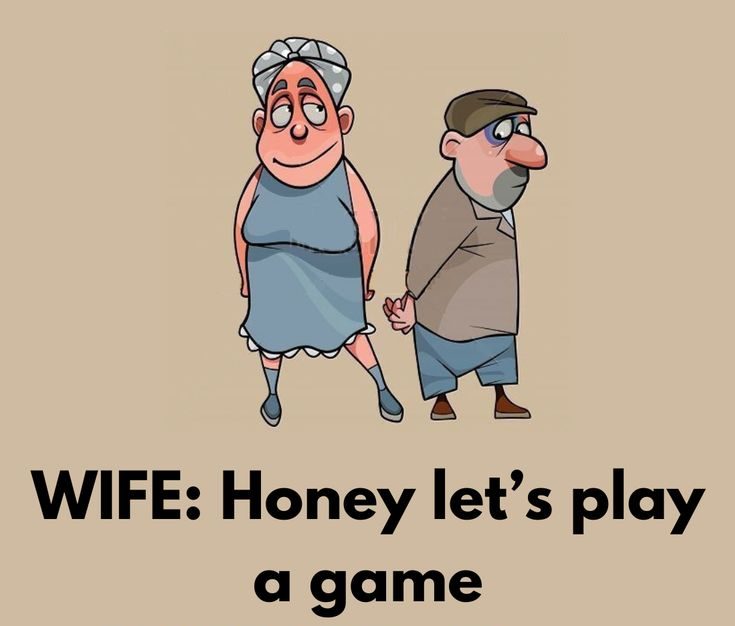A husband and wife playing a game