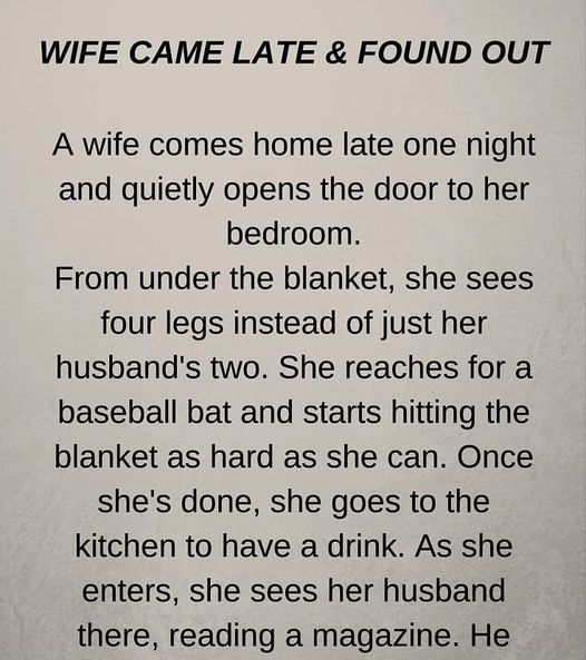 (FUNNY SHORT STORY) WIFE CAME LATE & FOUND OUT