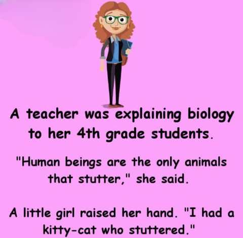 A teacher is explaining biology to her 4th grad students