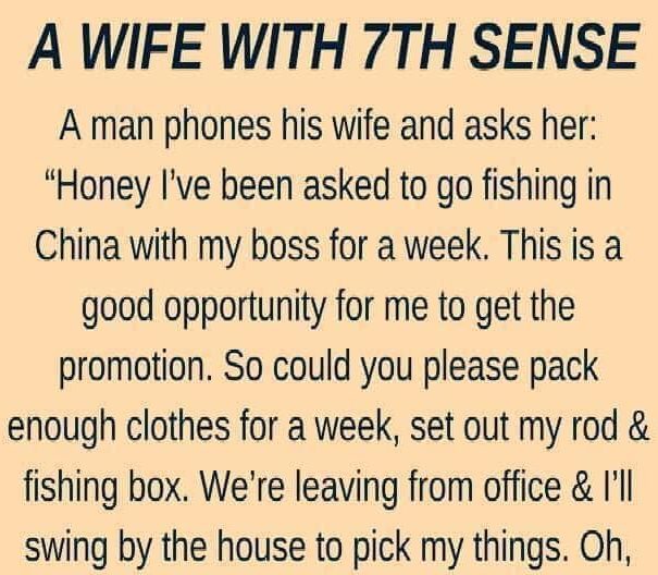 A Wife With 7th Sense..