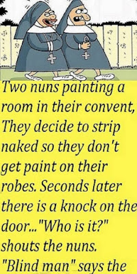 Two nuns painting a room