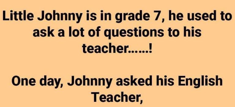 Little Johnny Asked A Lot Of Questions To His Teacher