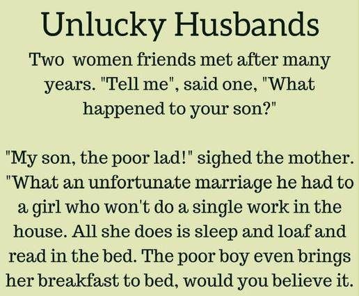 UNLUCKY HUSBANDS (FUNNY STORY)