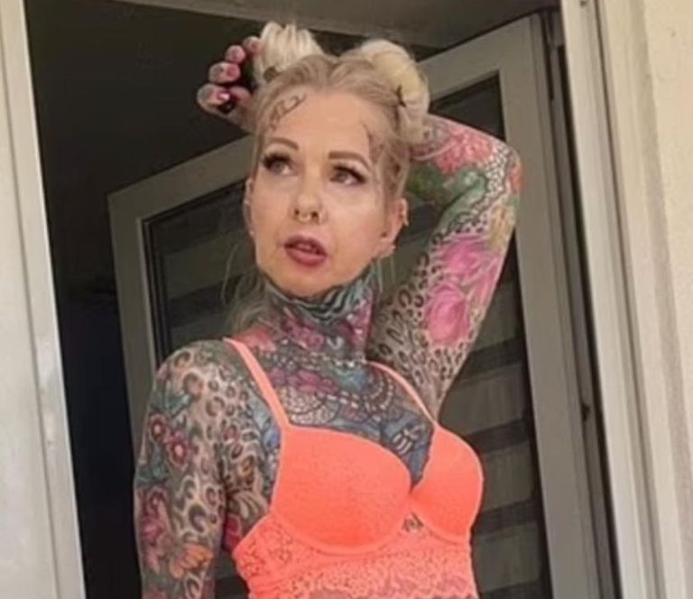 Grandma With Body Fully Covered In Tattoos Reveals What She Looked Like One Decade Ago