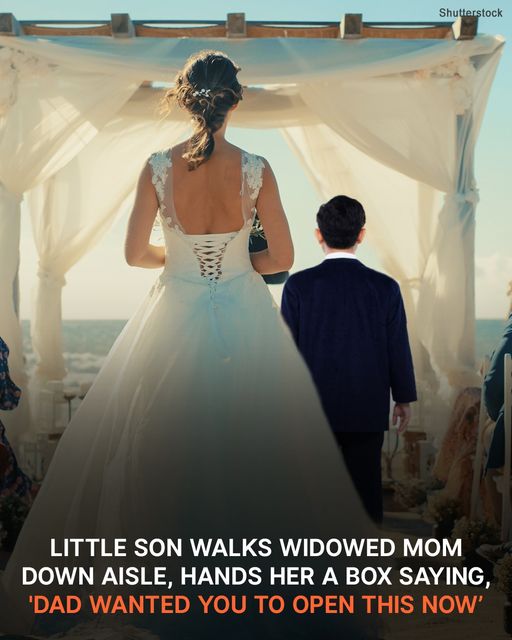 Little Son Walks Widowed Mom Down Aisle, Hands Her a Box Saying, ‘Dad Wanted You to Open This Now’