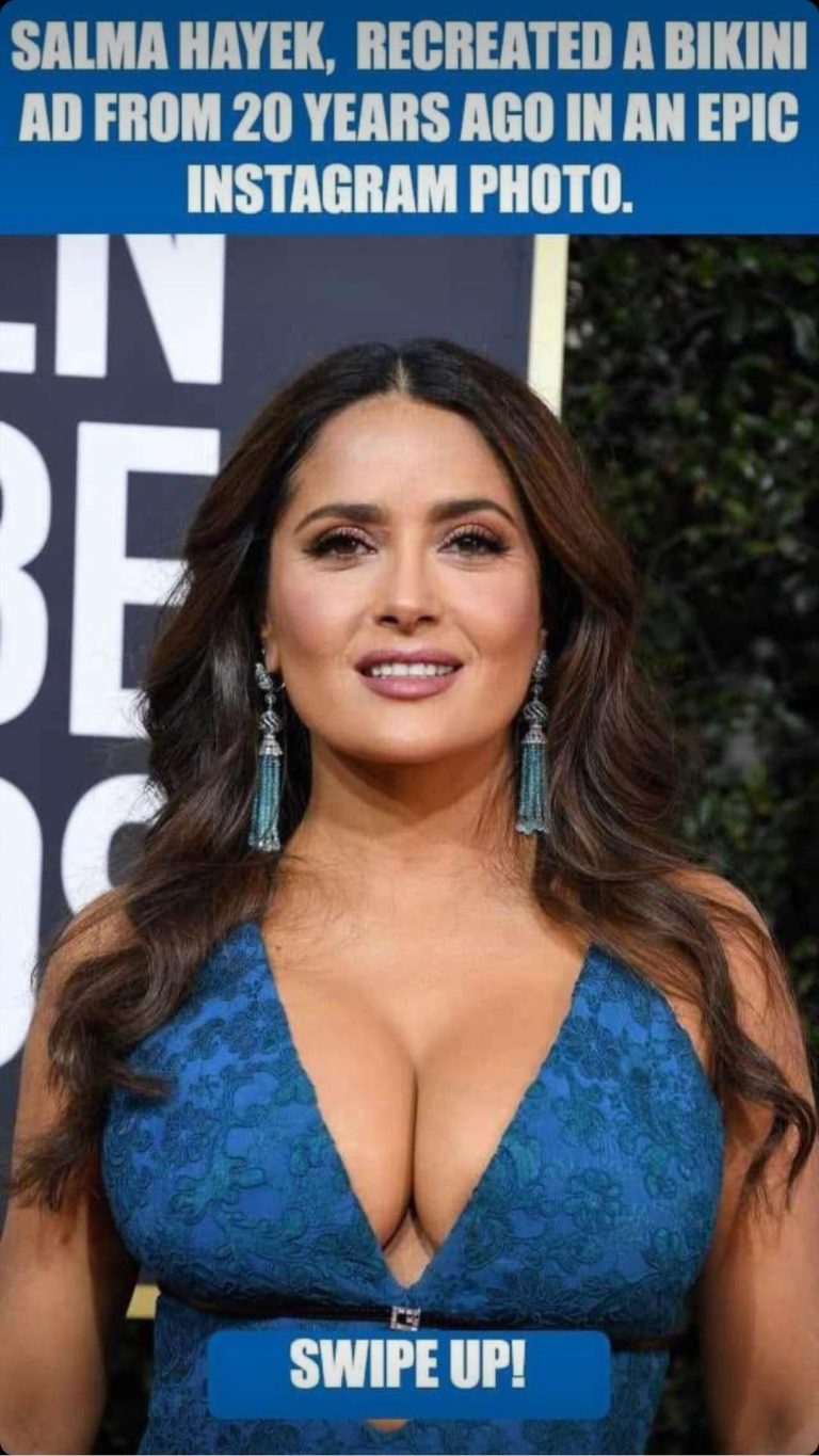 Salma Hayek, 54, recreated a bikini ad from 1999 in an epic Instagram photo.