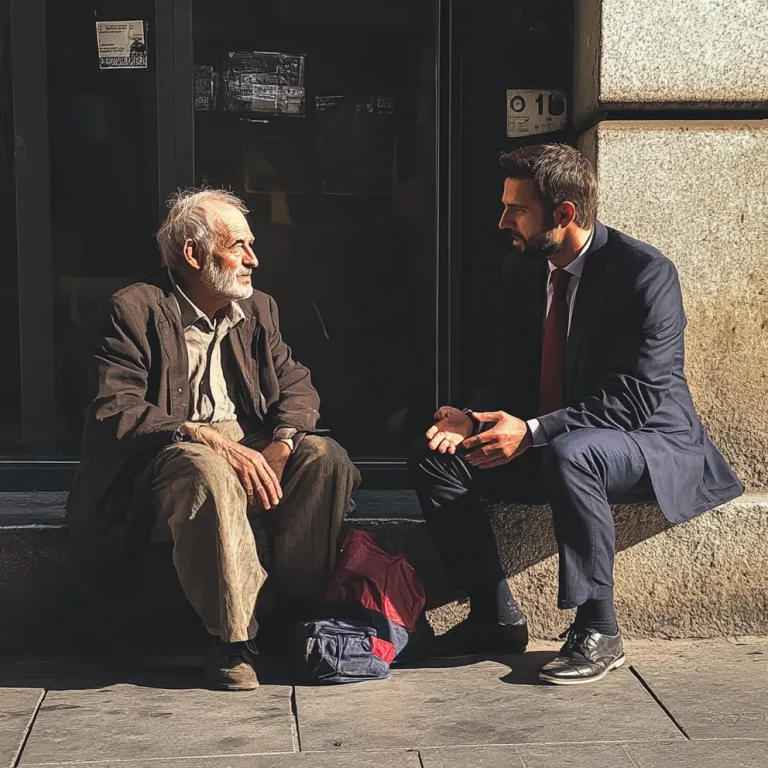 Rich Man Sees His Former School Teacher as a Homeless Man – ‘I’m Here Because of Your Mother,’ Says Teacher