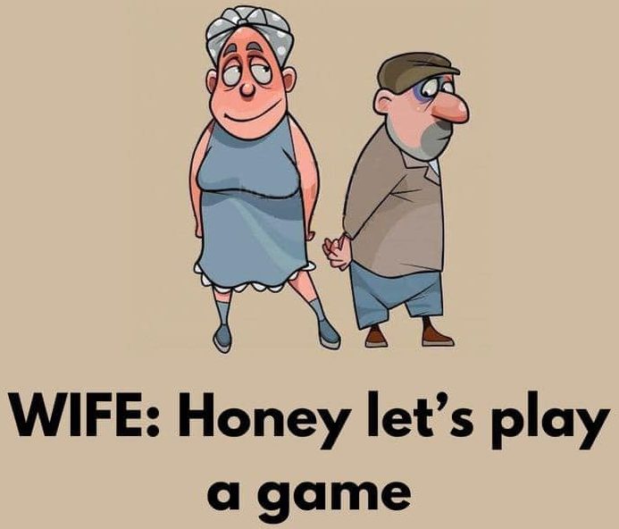 A husband and wife playing a game