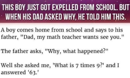 THIS BOY JUST GOT EXPELLED FROM SCHOOL. BUT WHEN HIS DAD ASKED WHY, HE TOLD HIM THIS