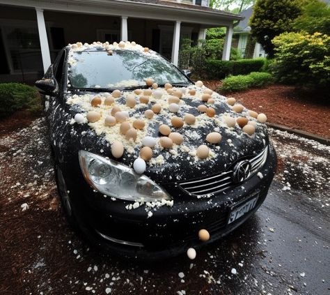 My Neighbor Threw Eggs at My Car Because It Was ‘Blocking the View’ of His Halloween Decorations