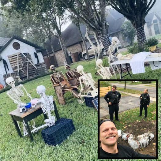 NEIGHBOR’S HILARIOUS RESPONSE TO HALLOWEEN DECORATION CRITICISM WENT VIRAL!