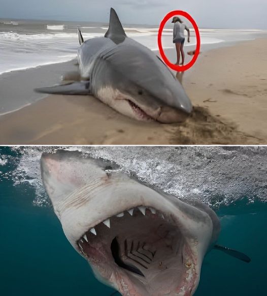 Woman Finds a Great White Shark ……