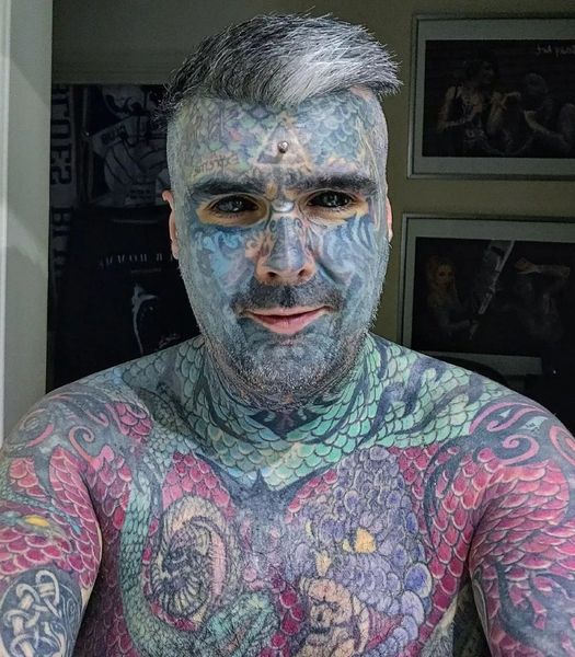 ‘Britain’s Most Tattooed Man’ Shares What He Looked Like Without Ink, And You Better Sit Down