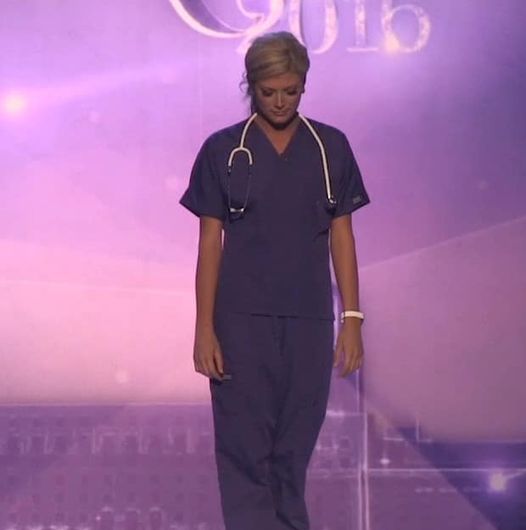 (VIDEO) Miss America Contestant Steps Onstage In Nursing Scrubs. But When ….