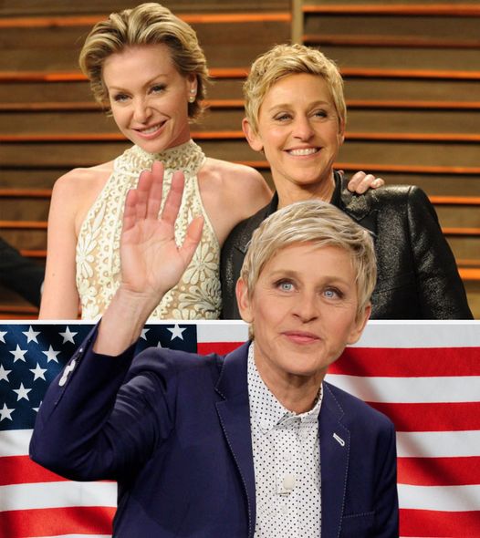 EIIen DeGeneres and wife Portia Ieaving the U.S. after the eIection results..