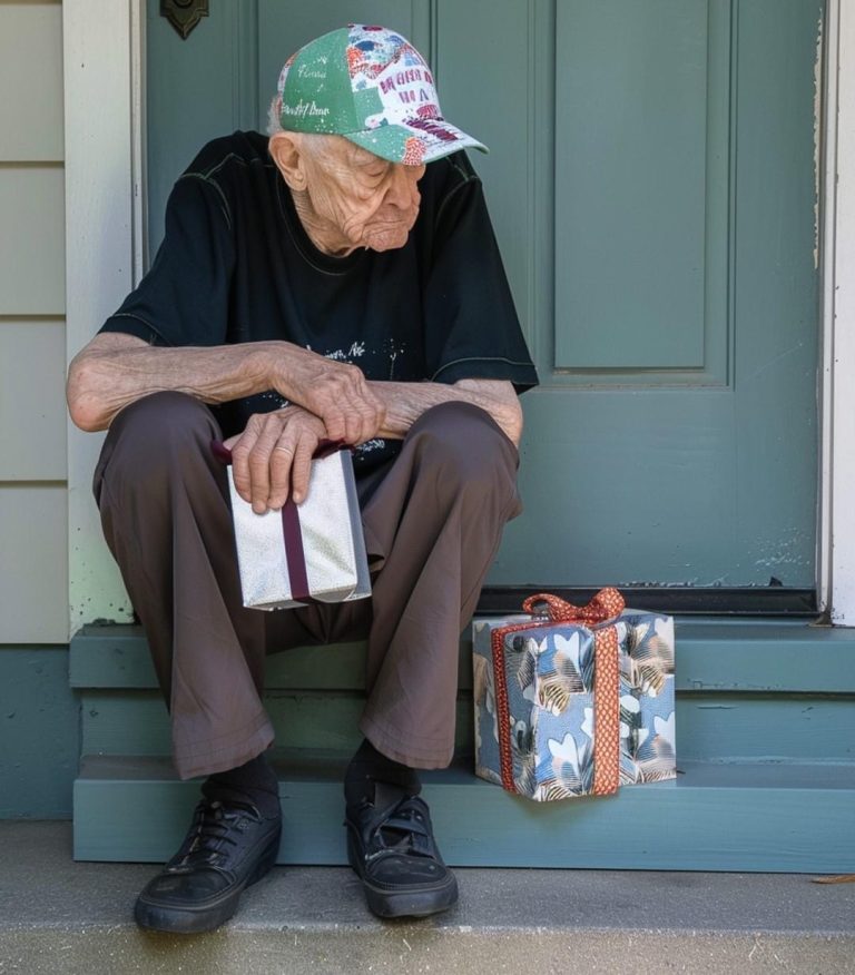 Lonely Old Man Invites Family