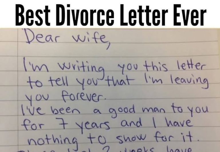 Wife Receives A Divorce Letter From Husband, Her Reply Is Brilliant