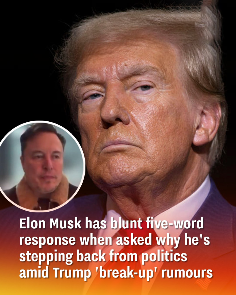 Elon Musk has blunt five-word response when asked why he’s stepping back from politics amid Trump ‘break-up’ rumours