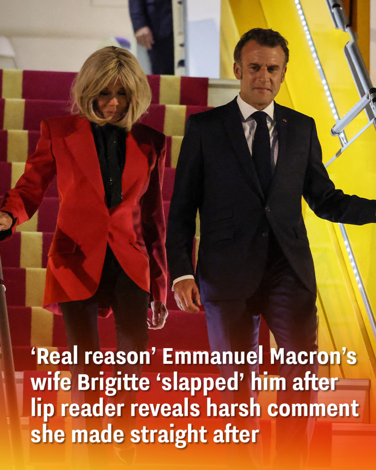 ‘Real reason’ Emmanuel Macron’s wife Brigitte ‘slapped’ him after lip reader reveals harsh comment she made straight after