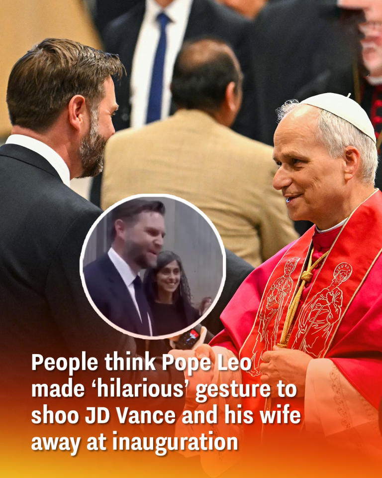 People think Pope Leo made ‘hilarious’ gesture to shoo JD Vance and his wife away at inauguration