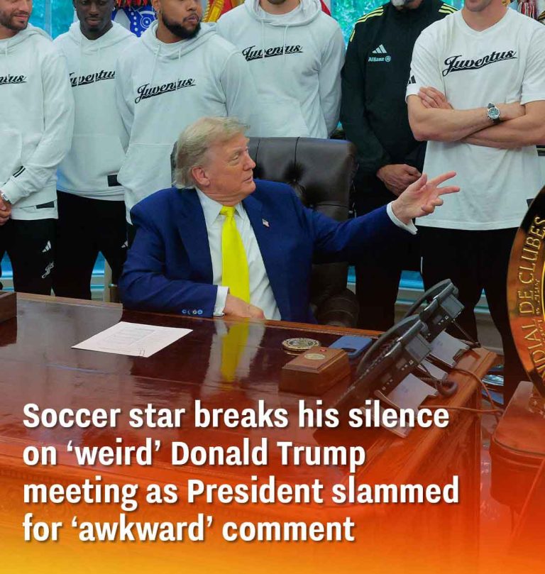 Juventus star speaks out on ‘weird’ meeting with Donald Trump as US President slammed for ‘awkward’ comment