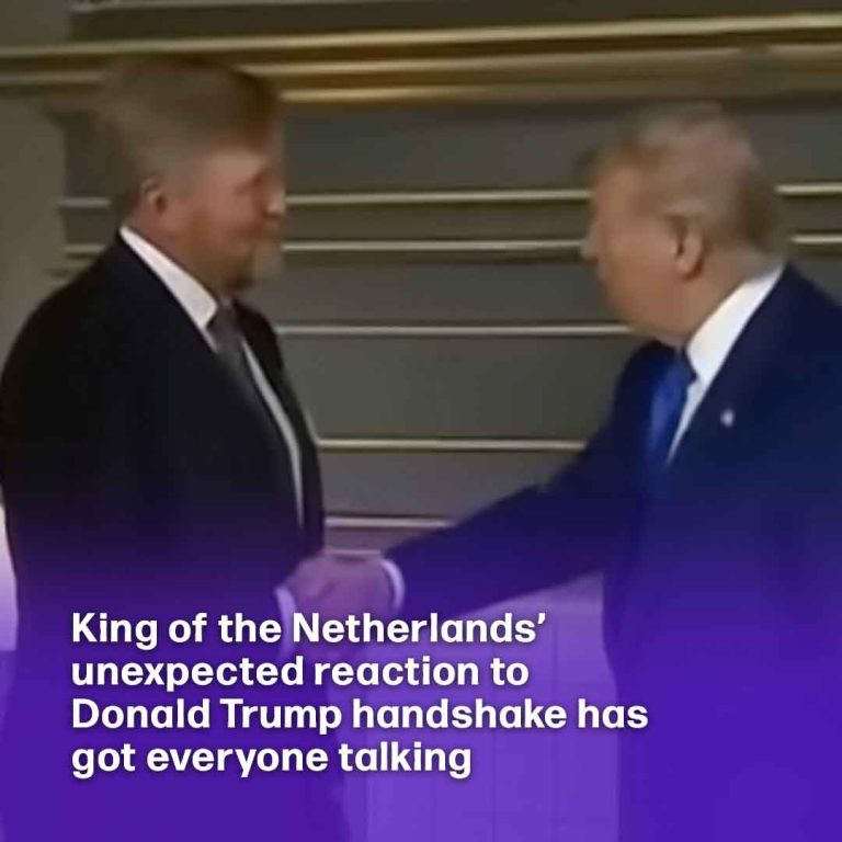 People spot King of the Netherlands’ surprising response to Donald Trump handshake at NATO summit