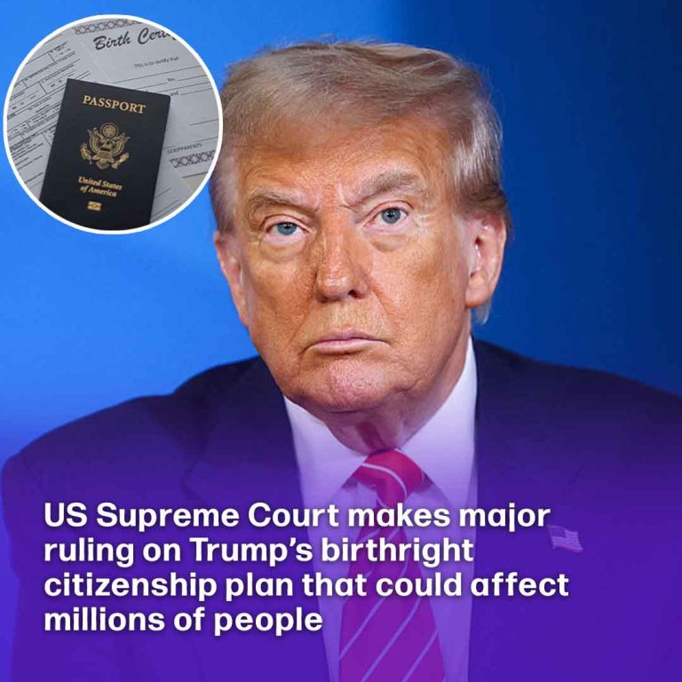 US Supreme Court makes major ruling on Trump’s birthright citizenship plan that could affect millions of people