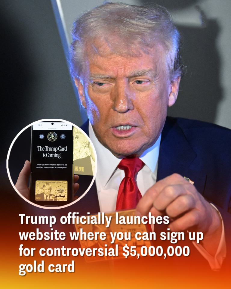 Trump officially launches website where you can sign up for controversial $5,000,000 gold card