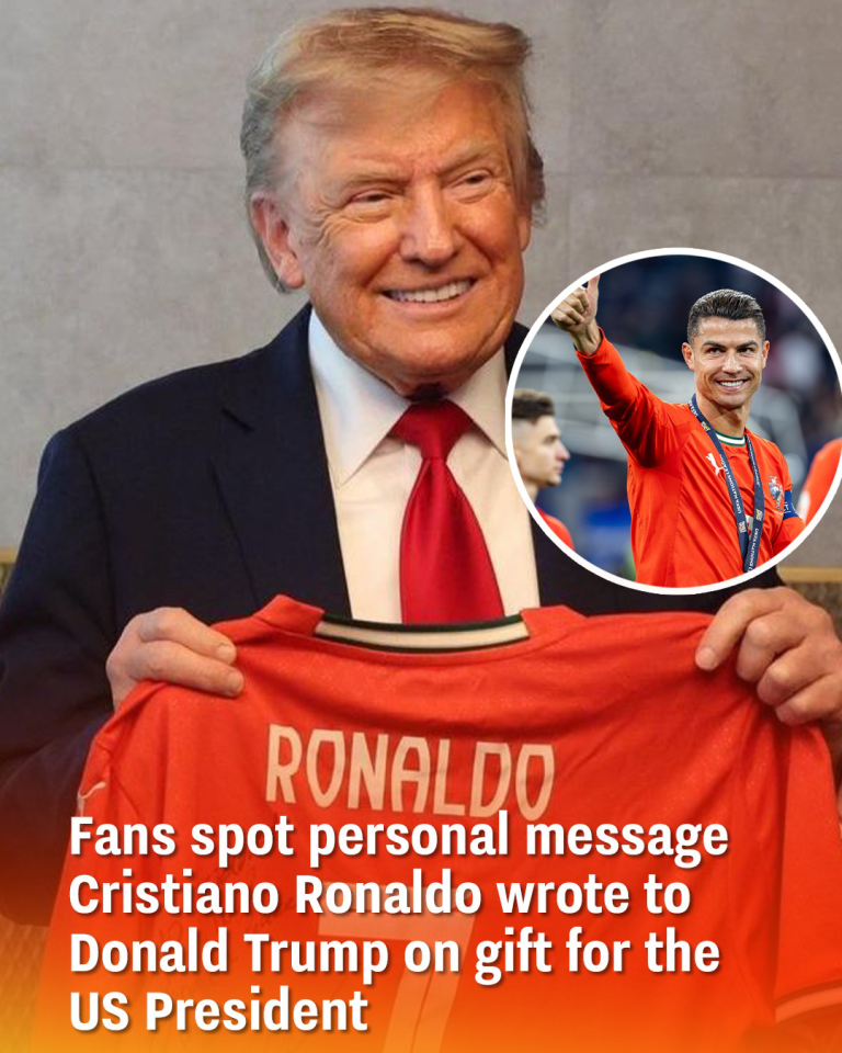 Fans spot personal message Cristiano Ronaldo wrote to Donald Trump on gift for the US President