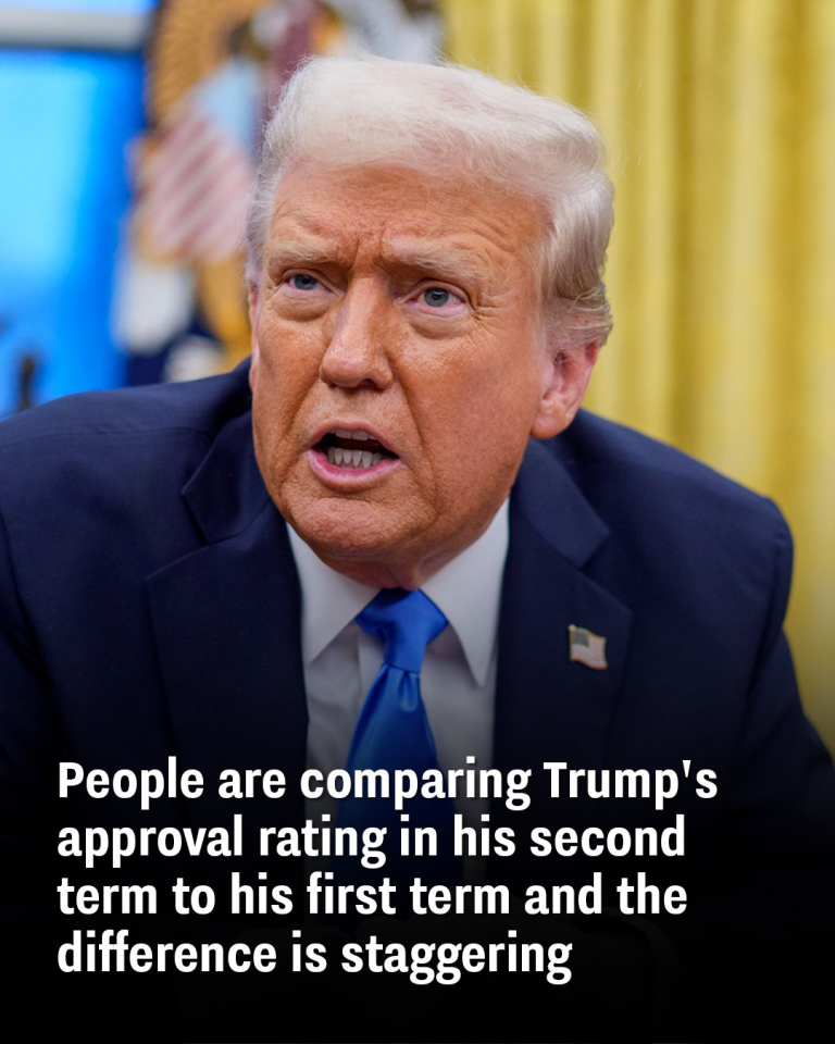 People are comparing Trump’s approval rating in his second term to his first term and the difference is staggering