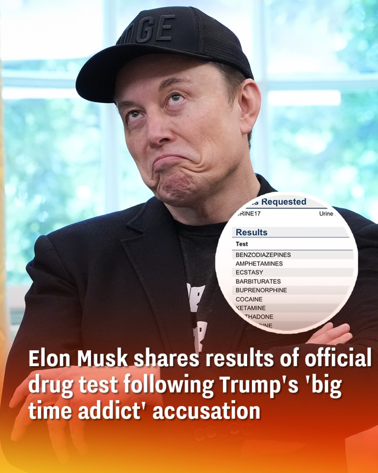 Elon Musk shares results of official drug test following Trump’s ‘big time addict’ accusation