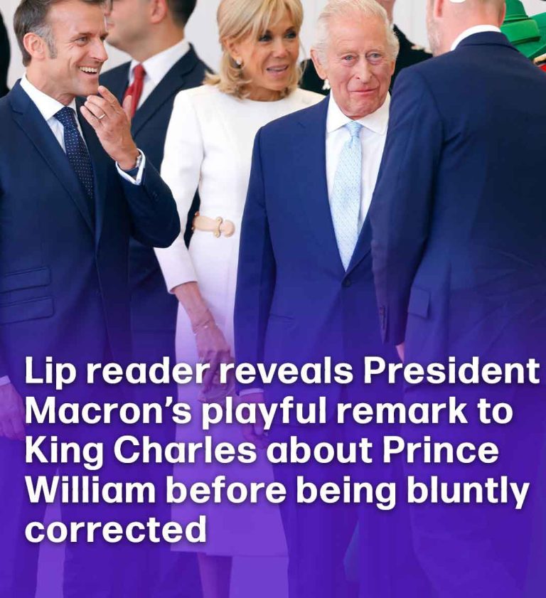 Lip reader reveals President Macron’s playful remark to King Charles about Prince William before being bluntly corrected
