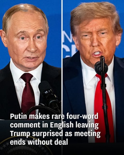 Putin makes rare four-word commen
