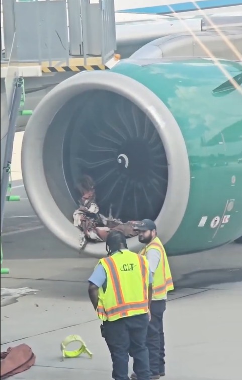 HORROR ON THE TARMAC: A Frontier plane’s engine shredded…Video