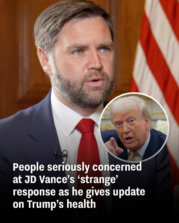 People seriously concerned at JD Vance’s ‘strange’ response as he gives update on Trump’s health