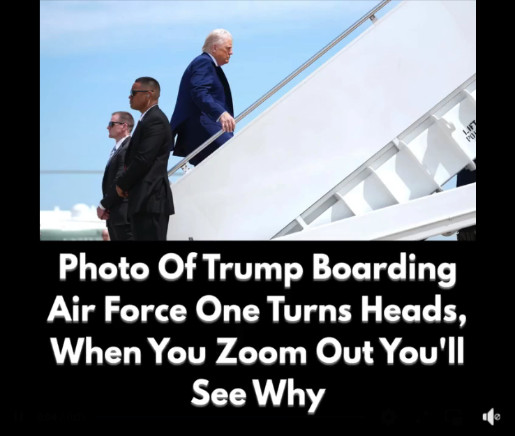 Photo Of Trump Boarding Air Force One Turns Heads, When You Zoom Out You’ll See Why