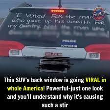 The SUV’s Back Window Message That Has Everyone Talking