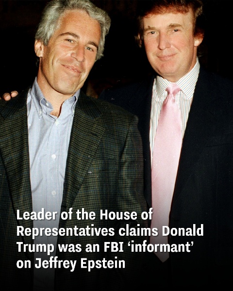 In a recent interview, House Speaker Mike Johnson suggested Donald Trump served as an FBI informant in the Epstein case, but later clarified he was repeating a victim’s attorney’s claim