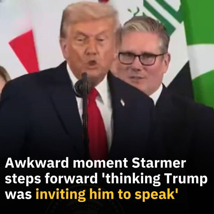 Awkward moment Donald Trump shuns Keir Starmer in front of world leaders