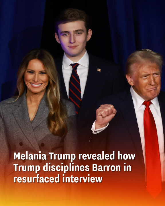 Melania Trump revealed how Trump disciplines Barron in resurfaced interview