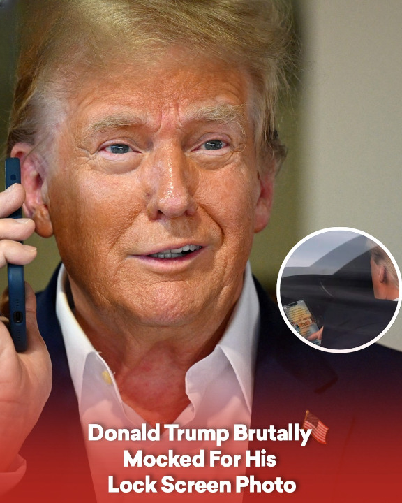 Donald Trump Brutally Mocked For His Lock Screen Photo