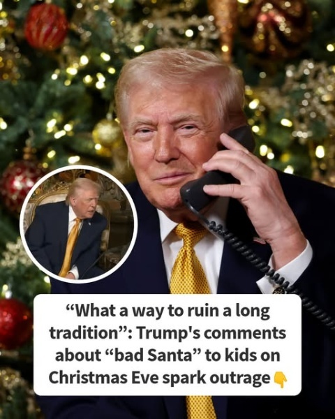 Trump sparks controversy with “bad Santa” comments to children on Christmas Eve