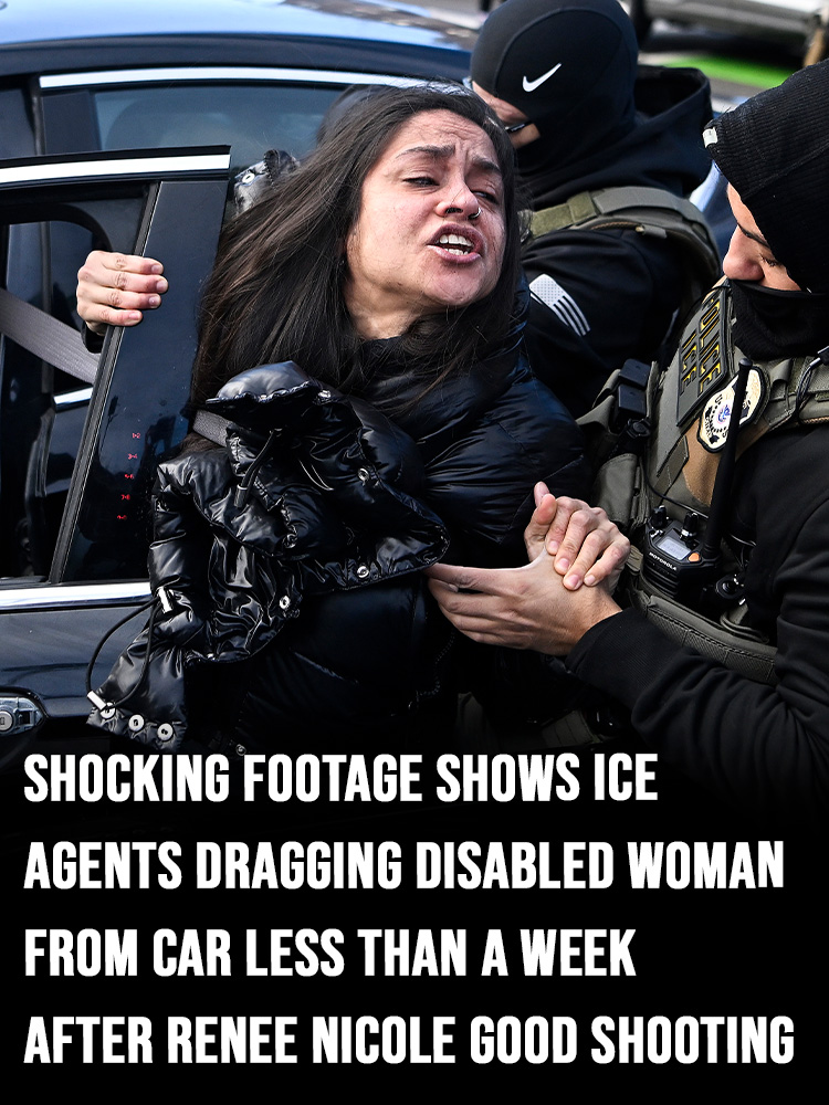Shocking footage shows ICE agents dragging disabled woman from car less than a week after Renee Nicole Good shooting